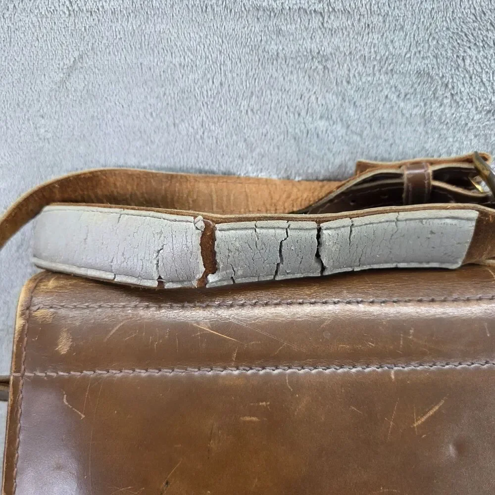 E.G 1 Leather Hand Waxed Messenger Bag